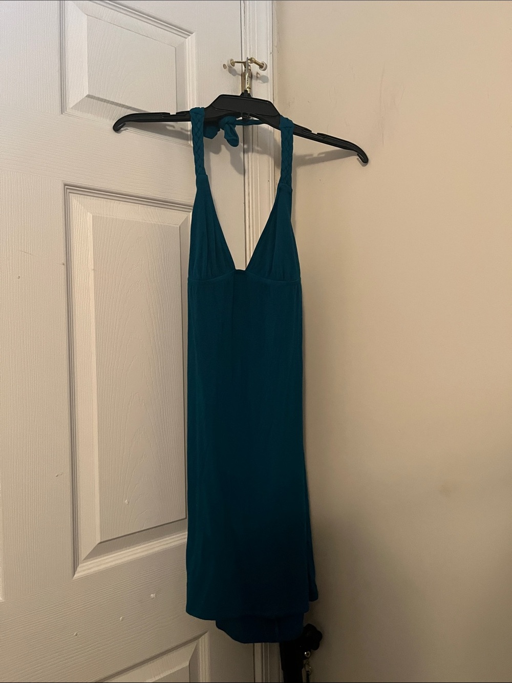 Vintage Lucky Brand Teal Swim Cover Up with Braided Halter Straps - Size XS-S
